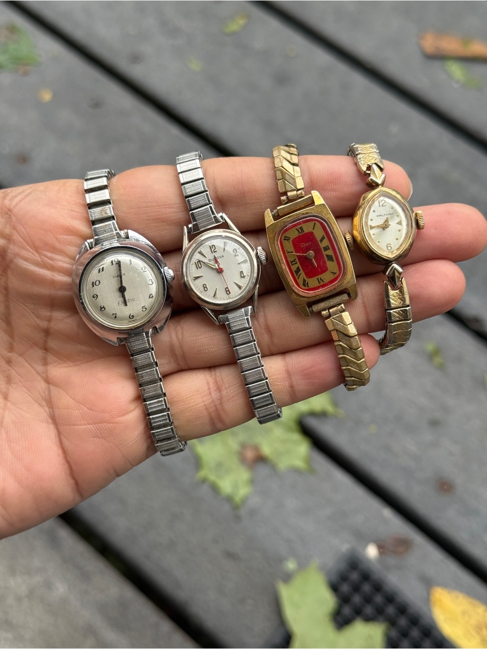 Women's Vintage Bracelet Set - Silver & Gold winding /quartz 9 Watch lot